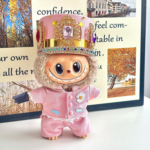 G-DRAGON COLLAB Labubu Doll Outfit Set (17cm) - 2nd Gen Keychain Pendant Plush Costume